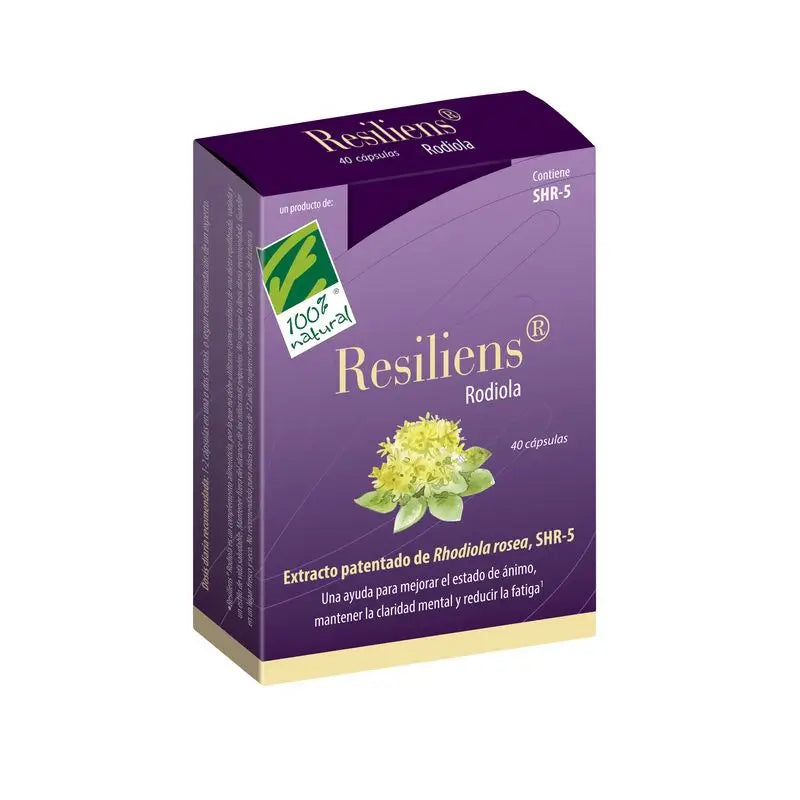 100%Natura Resiliens Rhodiola , 40 capsules