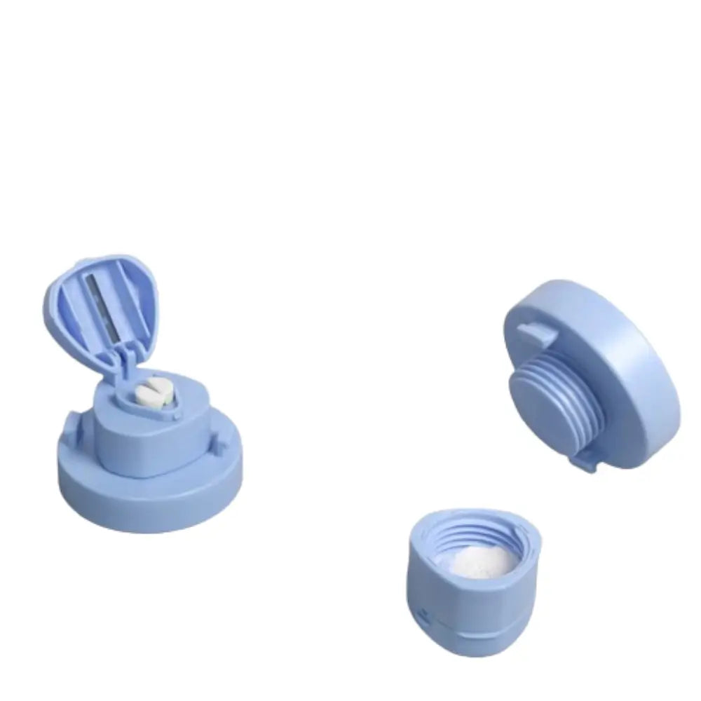 3-in-1 pill box with a compartment for tablets and a tablet crusher