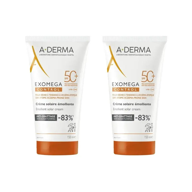 A-Derma Exomega Control Sun Cream Spf 50+ Ad, 2X150 Ml