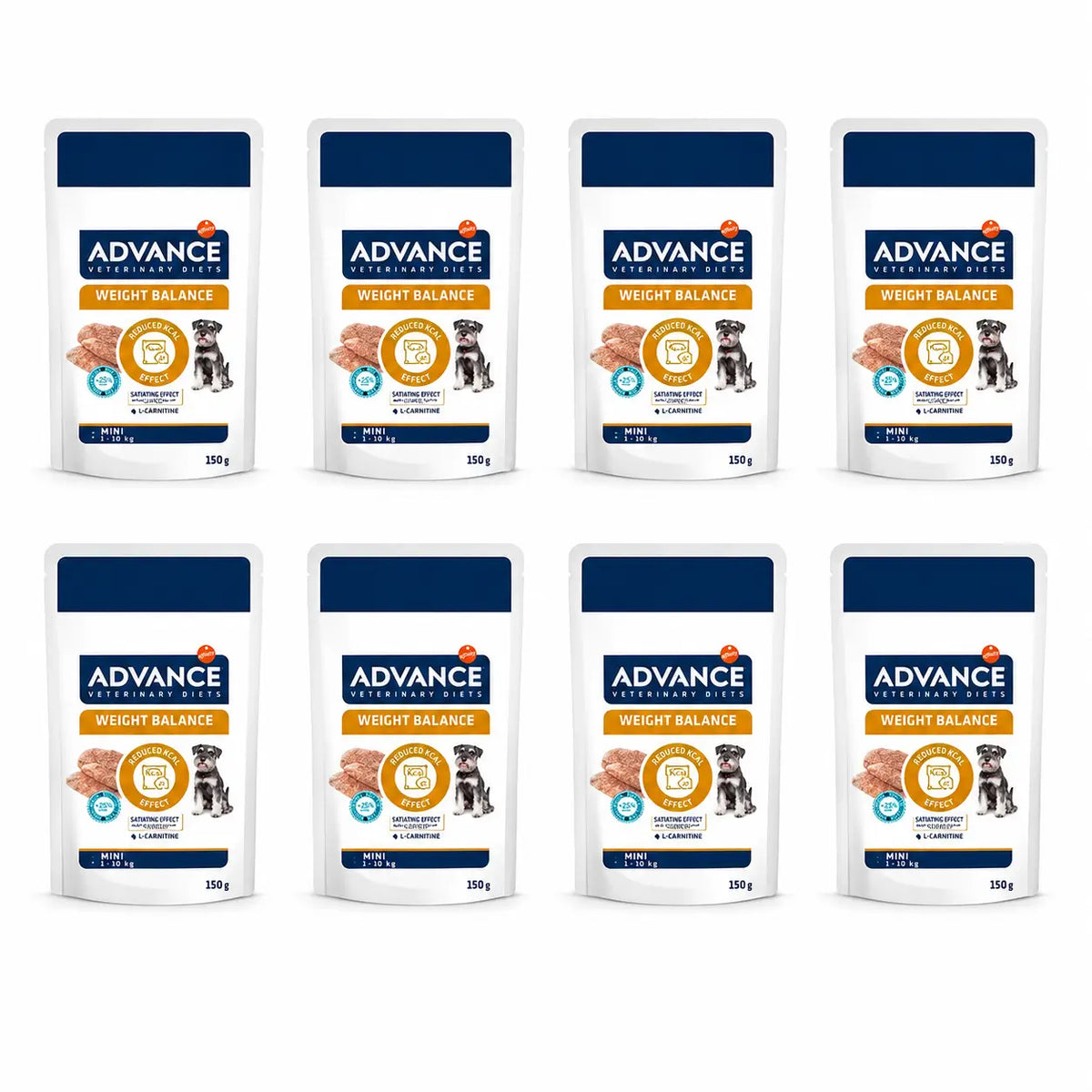 Advance Wet Food – Help Reduce Weight for Mini Dogs, Single Serve, 8 x 150 g