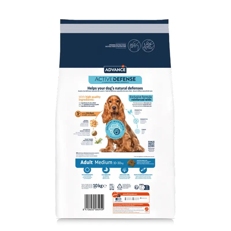 Advance Dog Food, Medium, With Chicken, Superpremium, 10 kg