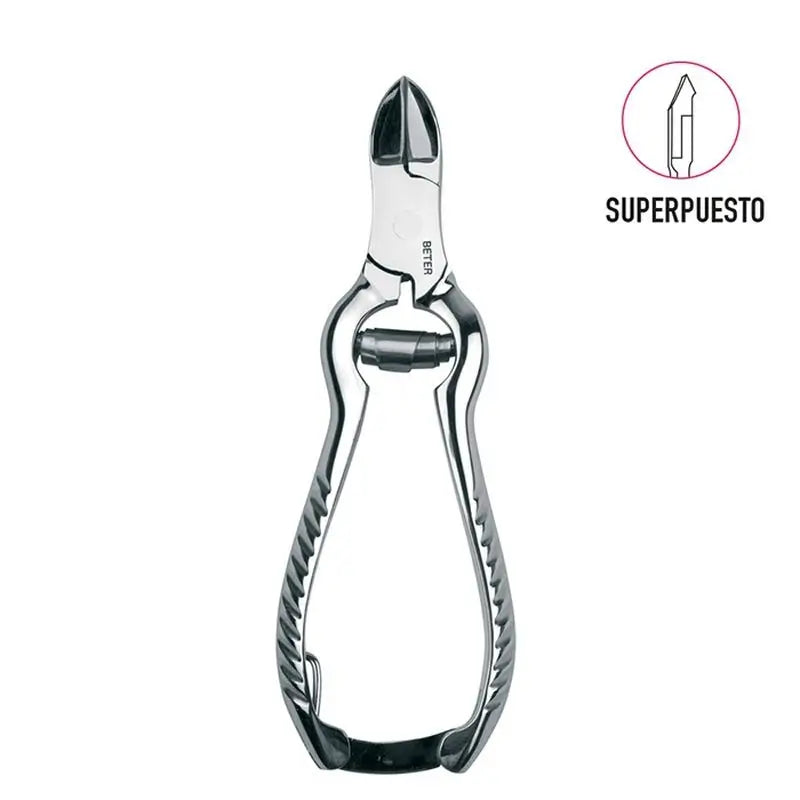 Beter Superimposed Pedicure Pliers Chrome Plated Worm Spring 13.5 cm