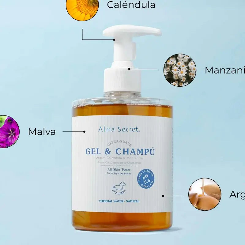 Alma Secret Gentle Gel-Shampoo With Argan, Calendula & Chamomile