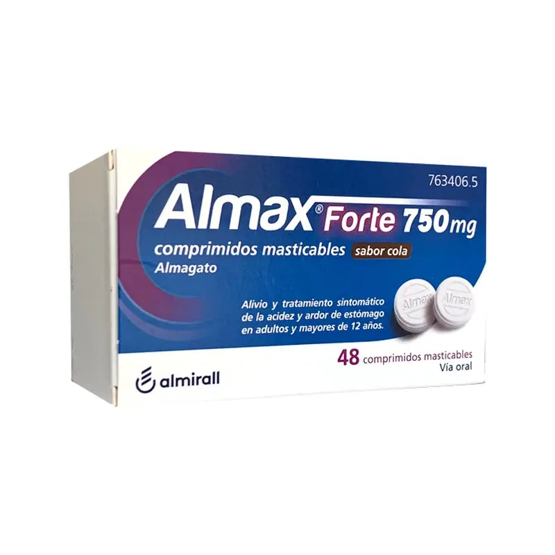 Almax forte 750 Mg Cola Flavour 48 tablets