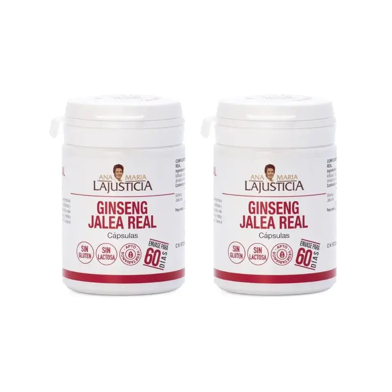 Ana Maria Lajusticia Ginseng with Royal Jelly, 2x60 capsules