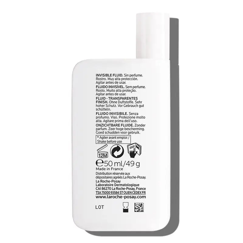 La Roche-Posay Anthelios UVMune 400 Invisible Sun Cream for Face and Body SPF50+, 50 ml