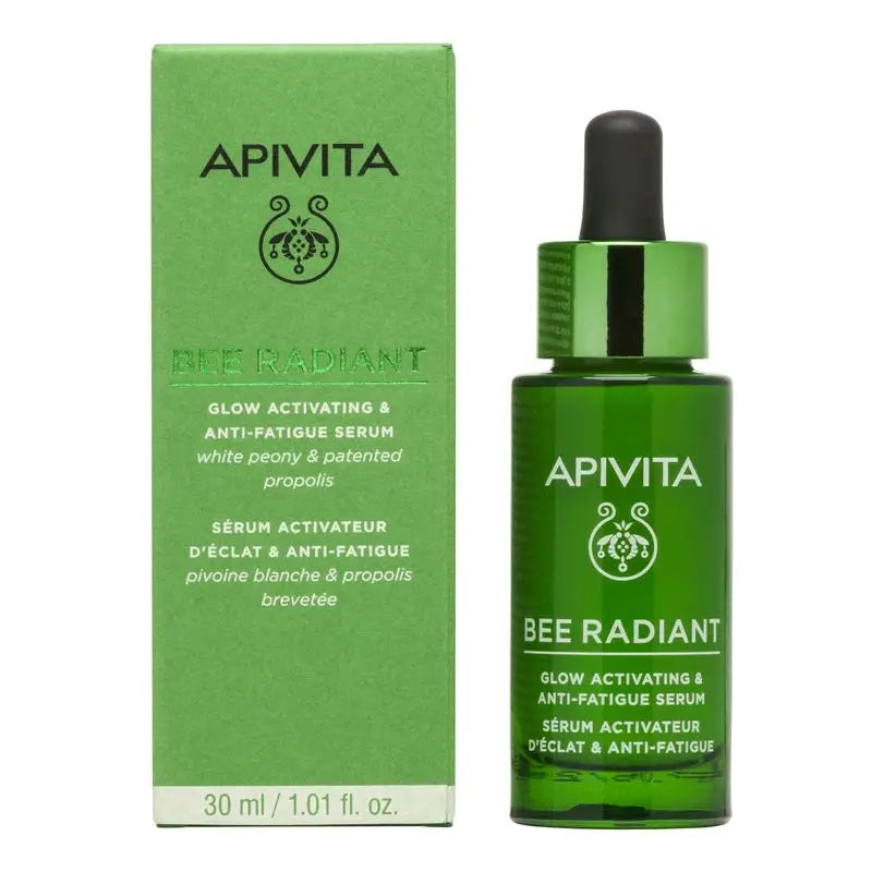APIVITA Bee Radiant Brightening and Anti-Fatigue Serum with White Peony and Patented Propolis
