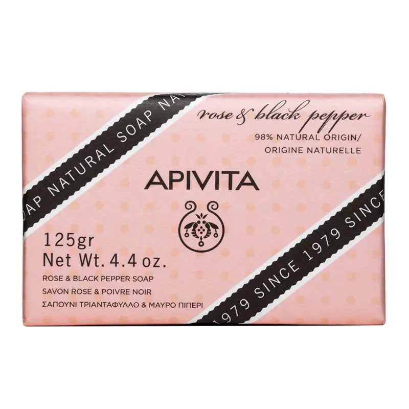 APIVITA Natural Soap with Rose & Black Pepper 125 gr
