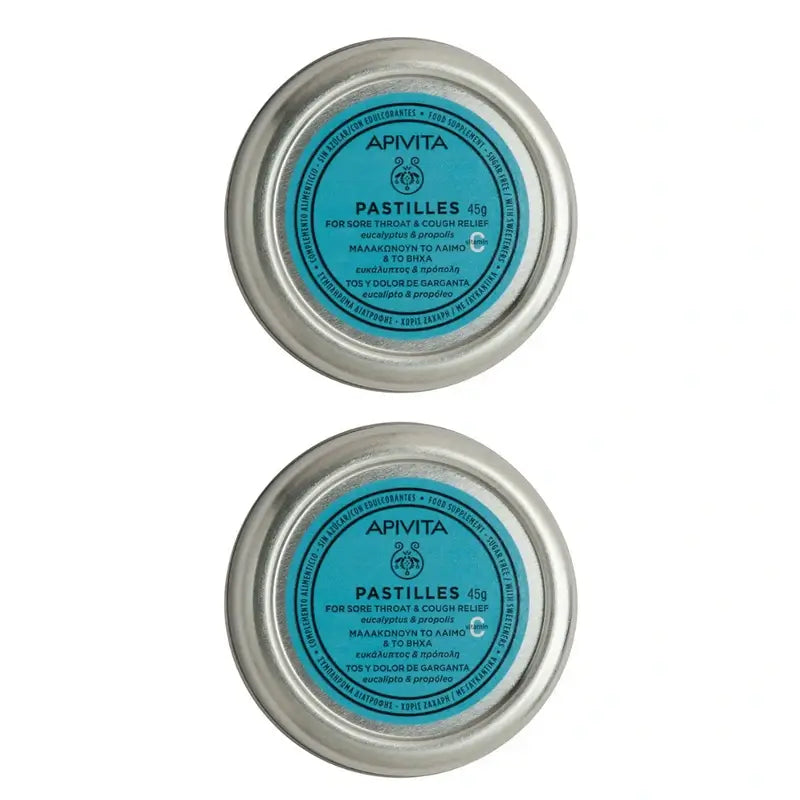 Apivita Eucalyptus & Propolis Lozenges, Pack Of 2
