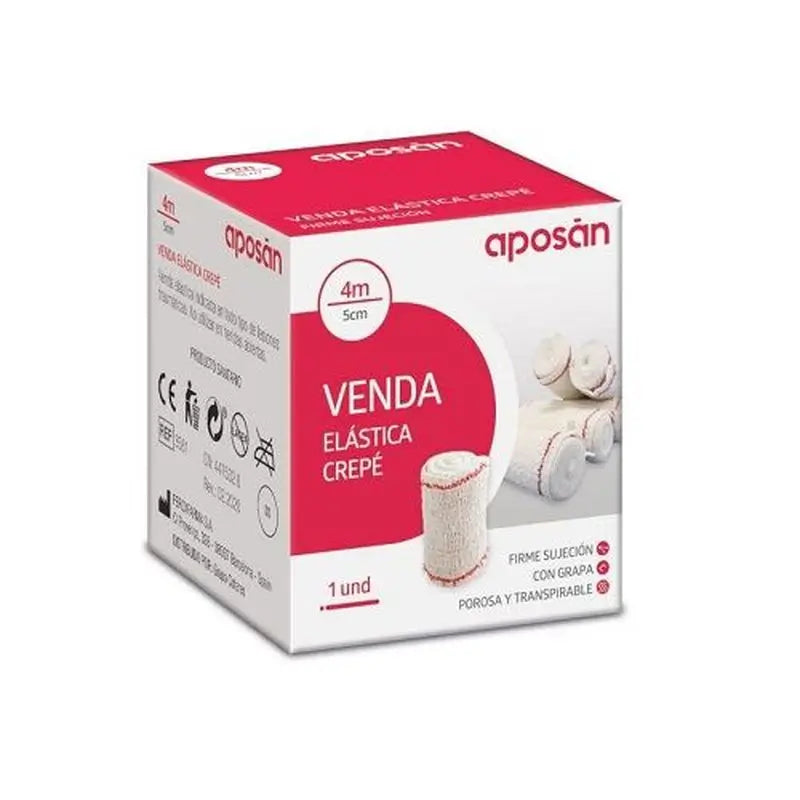 Aposán Crepe Elastic Bandage 4 m x 5 cm