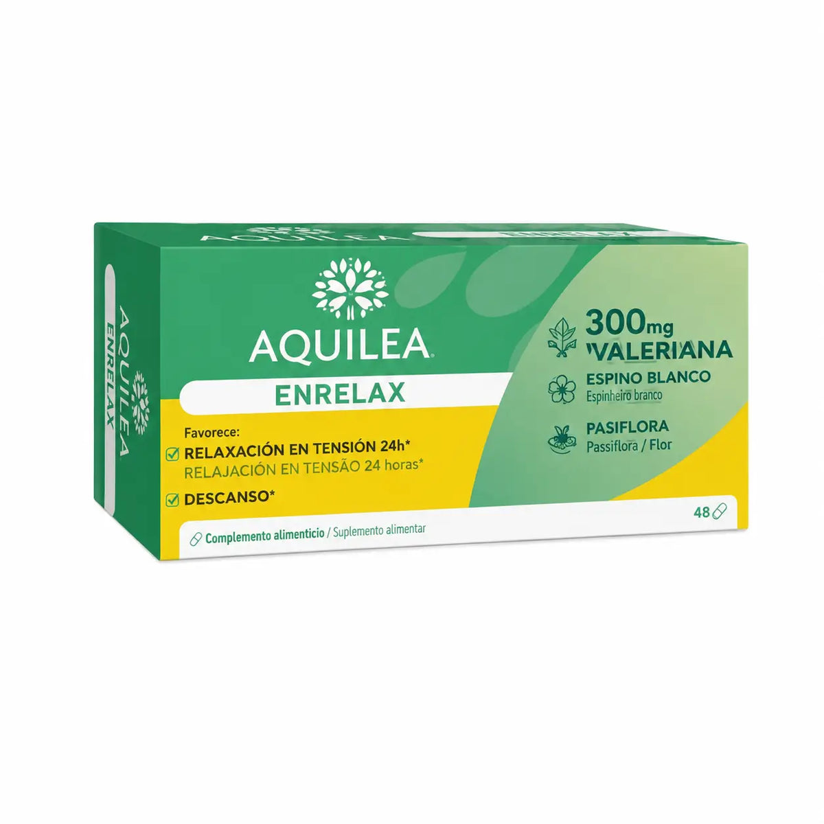 Aquilea Enrelax Valerian + Hawthorn + Passionflower, 48 capsules