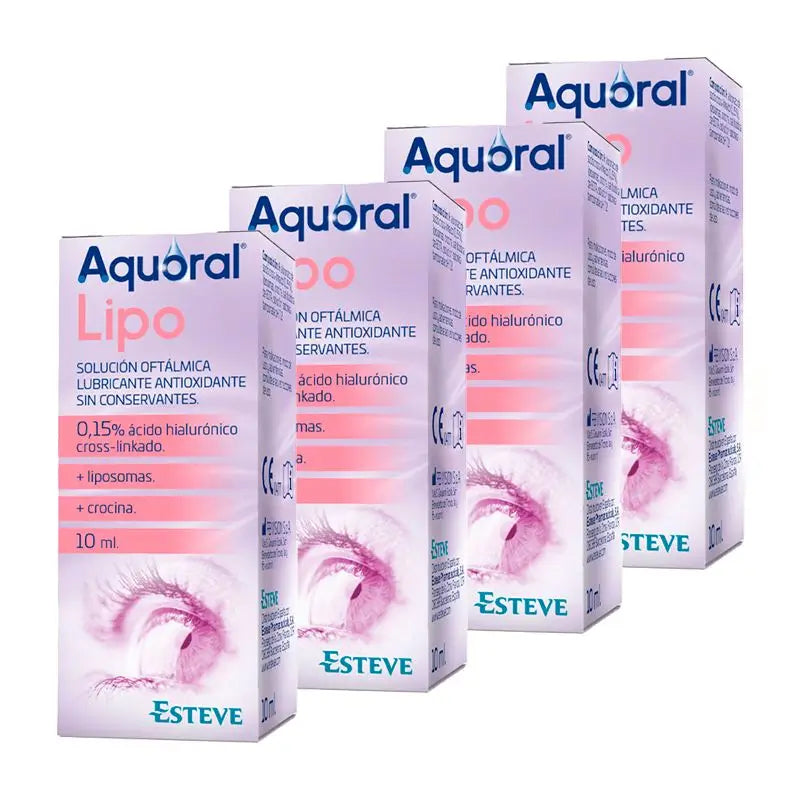 Aquoral Lipo Pack Ophthalmic Drops, 4 x 10 Ml