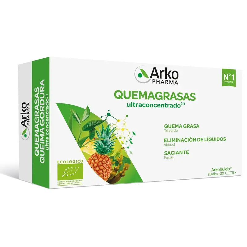 Arkofluido Ultraconcentrated Fat Burner 20 Ampoules - Arkopharma