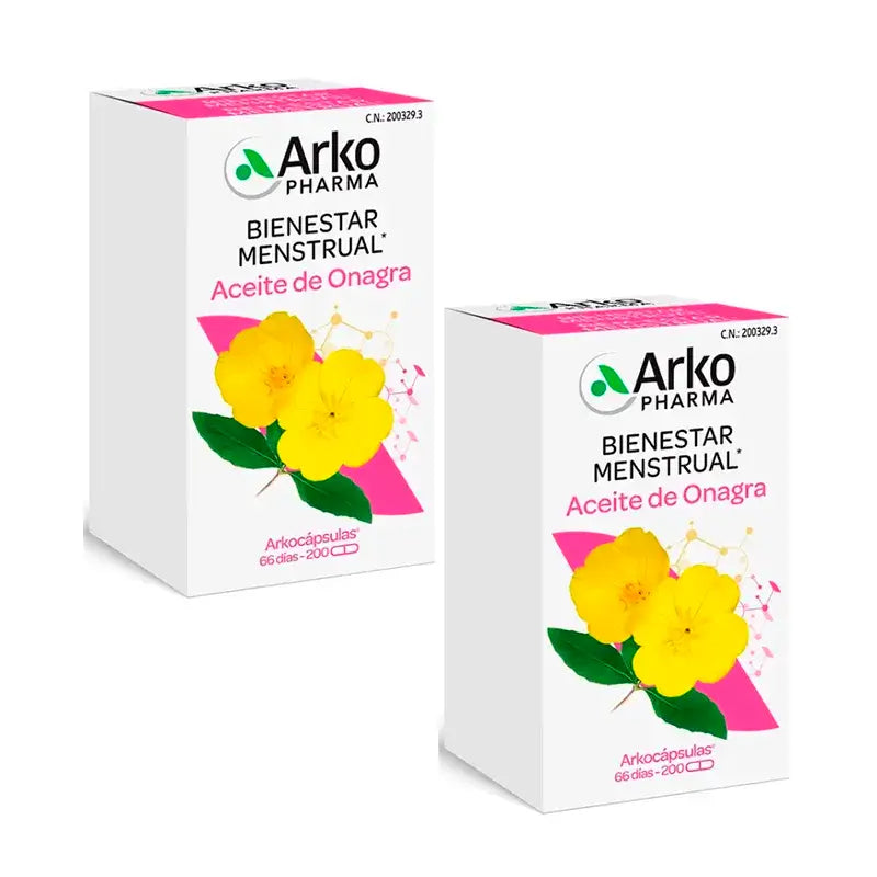 Arkopharma Arkocápsulas Evening Primrose Oil, 2 x 200 capsules