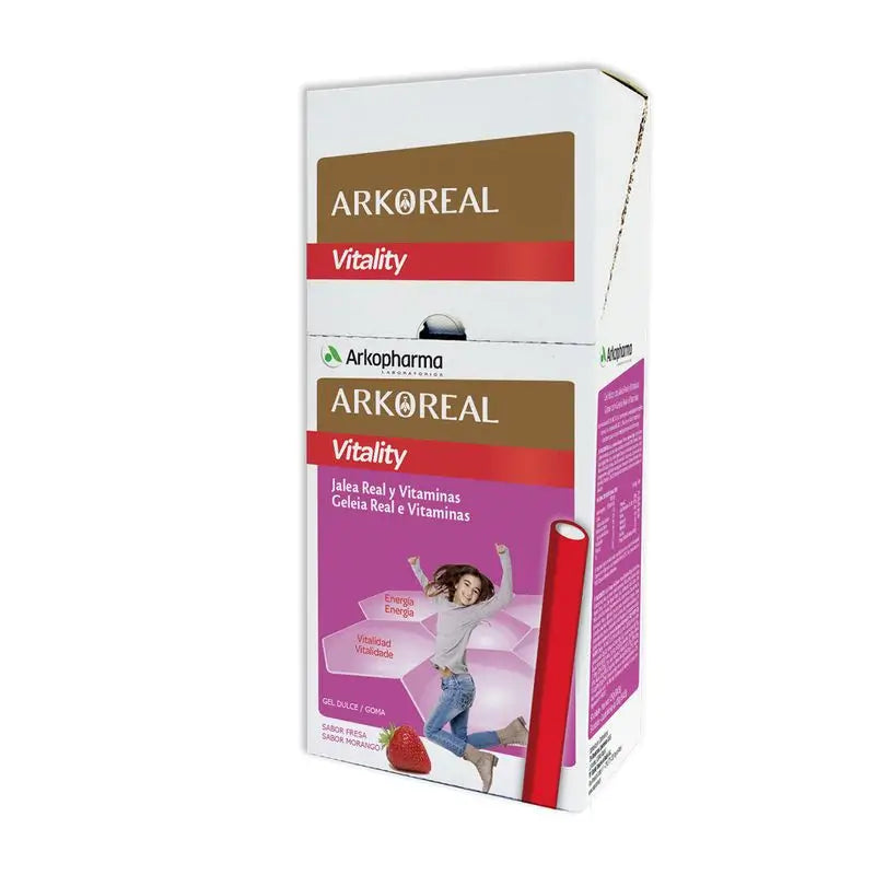 Arkoreal Vitality 50 Royal Jelly and Vitamins Strawberry Flavour Bars Arkopharma
