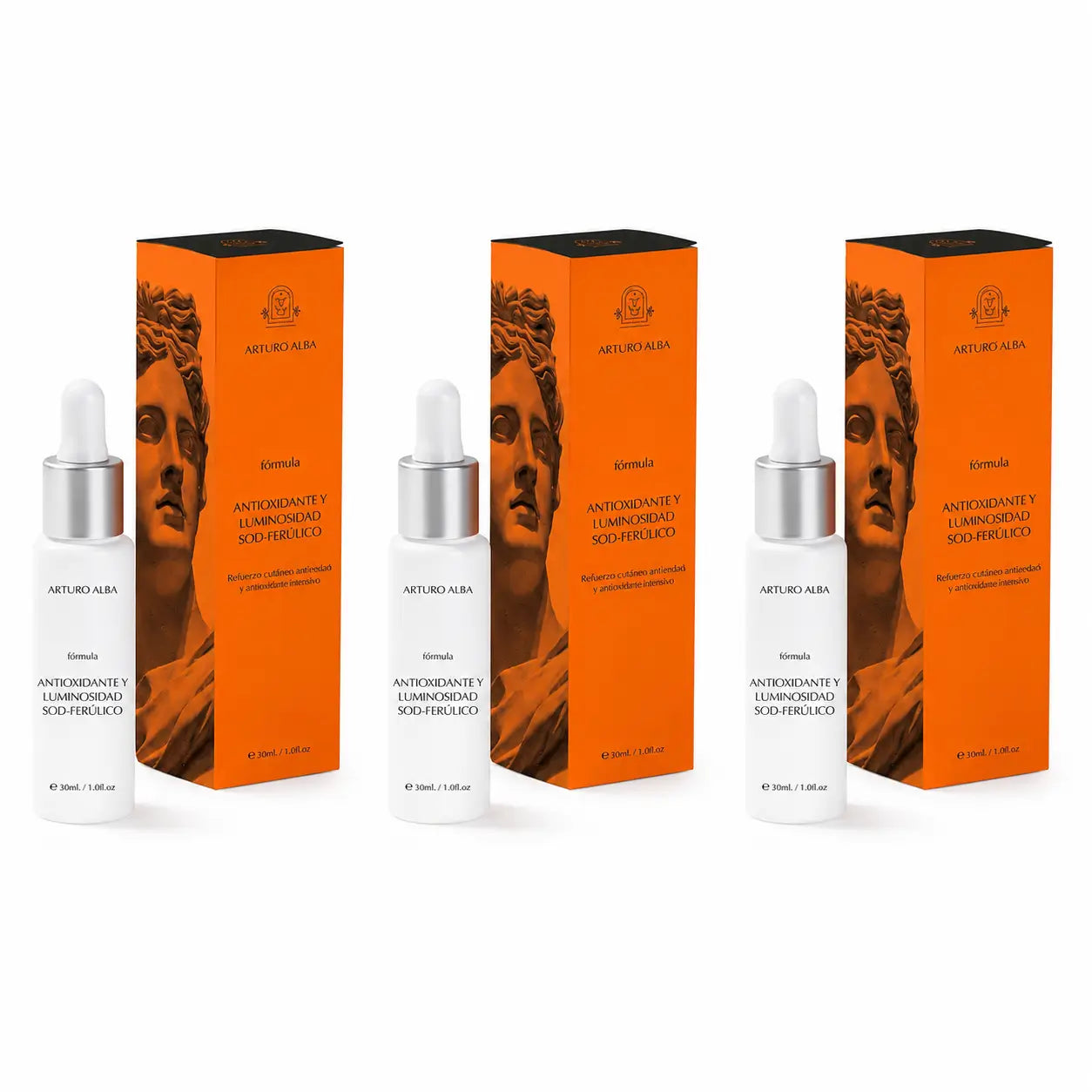 Arturo Alba Antioxidant and Radiance Formula with Sodium Ferulate, 30ml, pack of 3