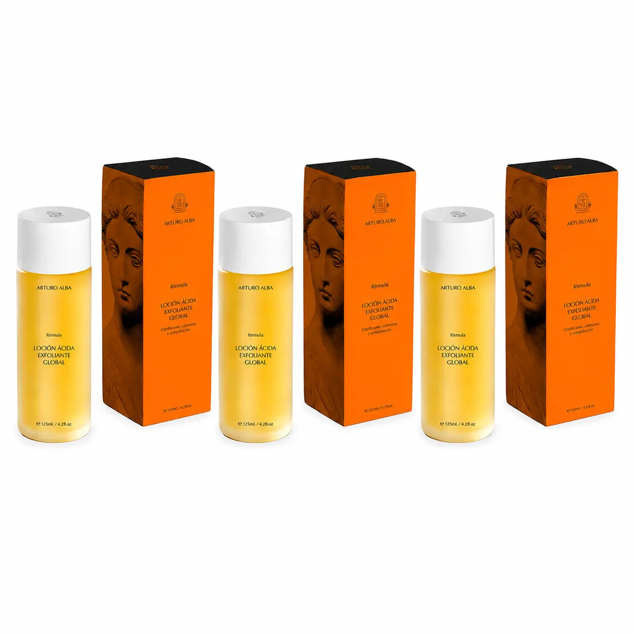 Arturo Alba Formula Global Exfoliating Acid Lotion 125ml, pack of 3