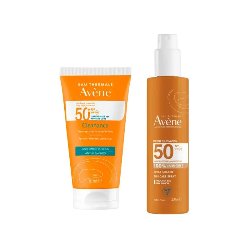 Avène Cleanance Spf 50+ 50 Ml + Invisible Spray Spf 50 200 Ml