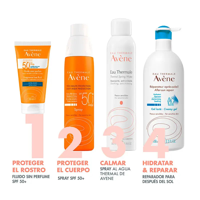 Avène Unscented Sunscreen Fluid SPF 50+, 50 ml