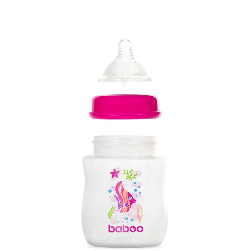 Baboo Anti-Colic Bottle 0+ Months Pink