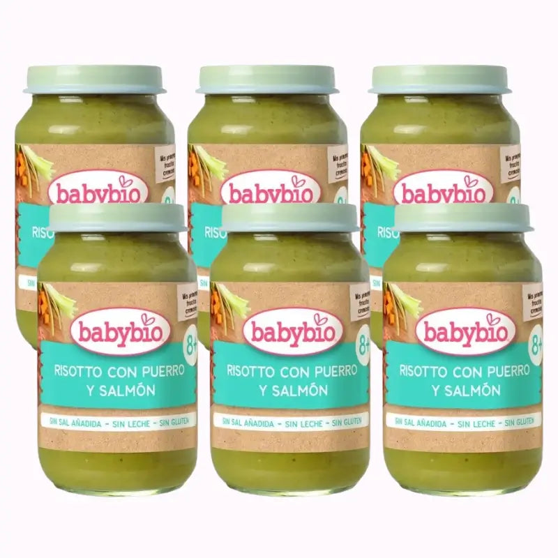Babybio Leek Risotto With Salmon, Pack 6 x 200 grams