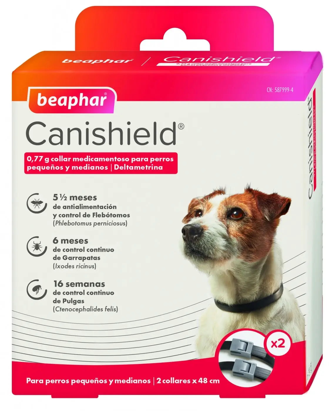 Beaphar Canishield Dog Collar, 48 cm 2 Units