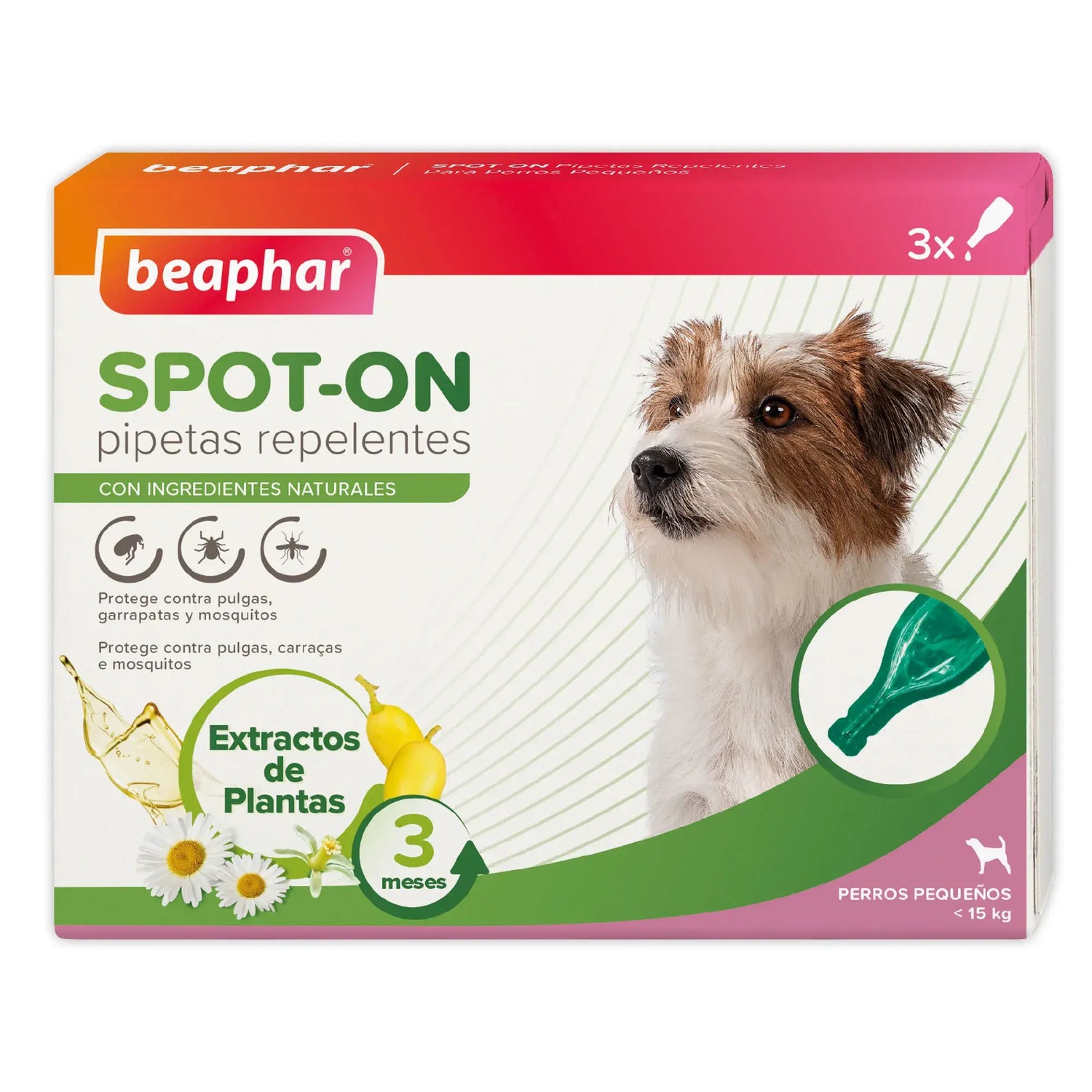 Beaphar Antiparasitic Repellent Pipettes for Small Dogs, 3x1 ml
