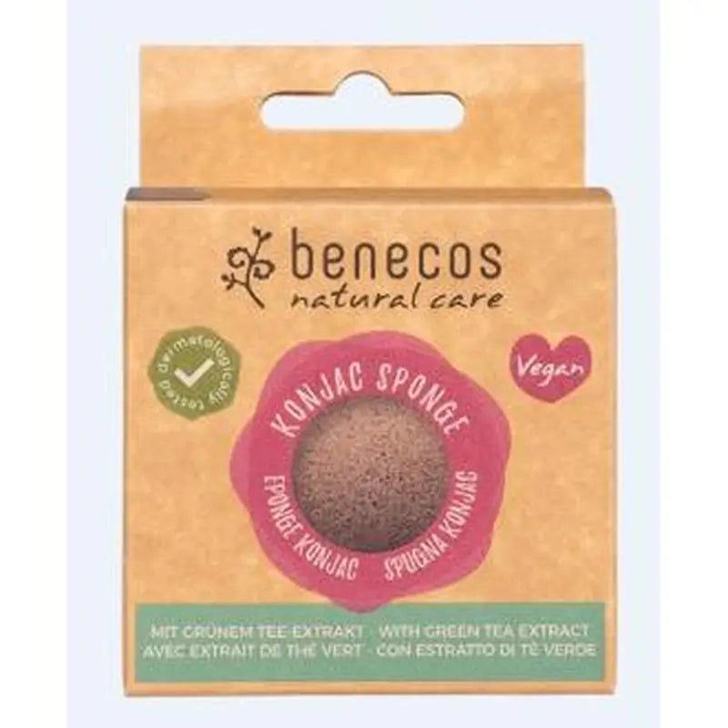 Benecos Green Tea Konjac Sponge Mixed Skin. Vegan