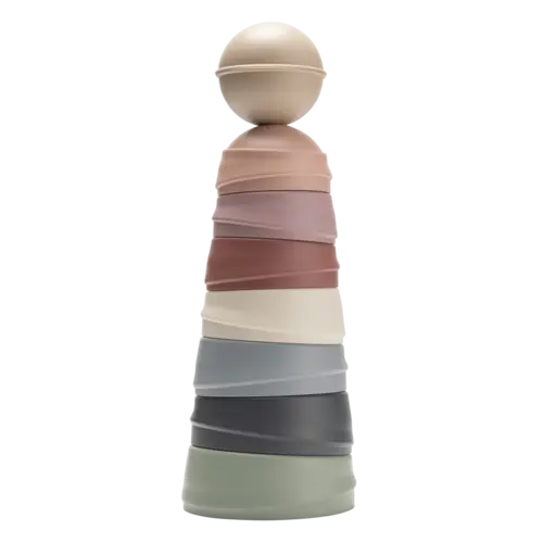 BIBS Wobbly Pastel Rainbow Stackable Cuddly Cuddly Toy