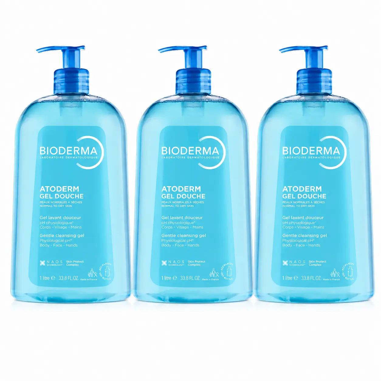 Bioderma Atoderm Shower Gel 1 litre, pack of 3