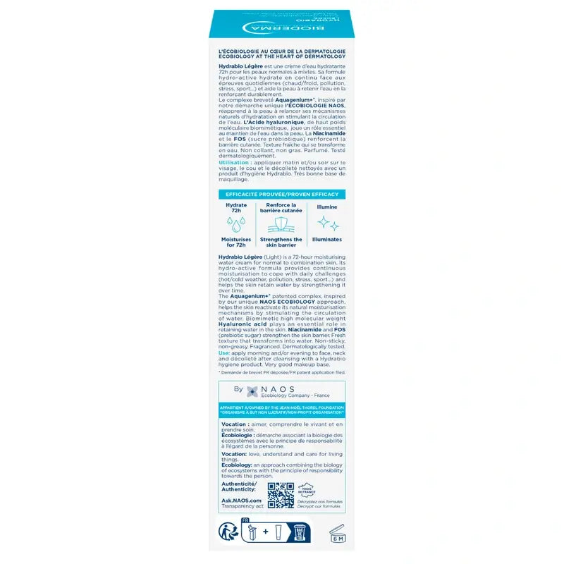 Bioderma Hydrabio Light Cream, 40 ml