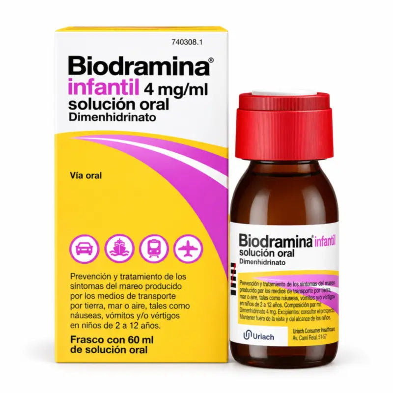 Biodramina Infantil 4 mg Oral Solution 60 ml