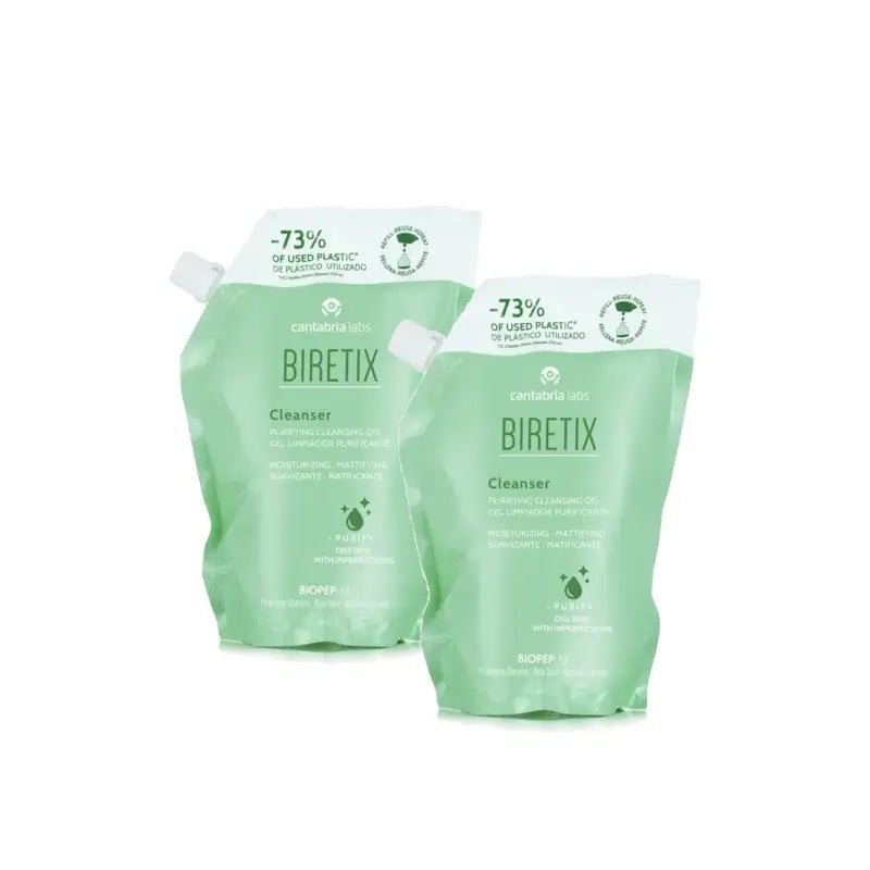 Biretix Purifying Cleansing Gel Refill, Pack of 2 x 400 ml