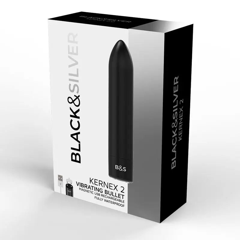 Black&Silver Kernex 2 Vibrating Bullet Black