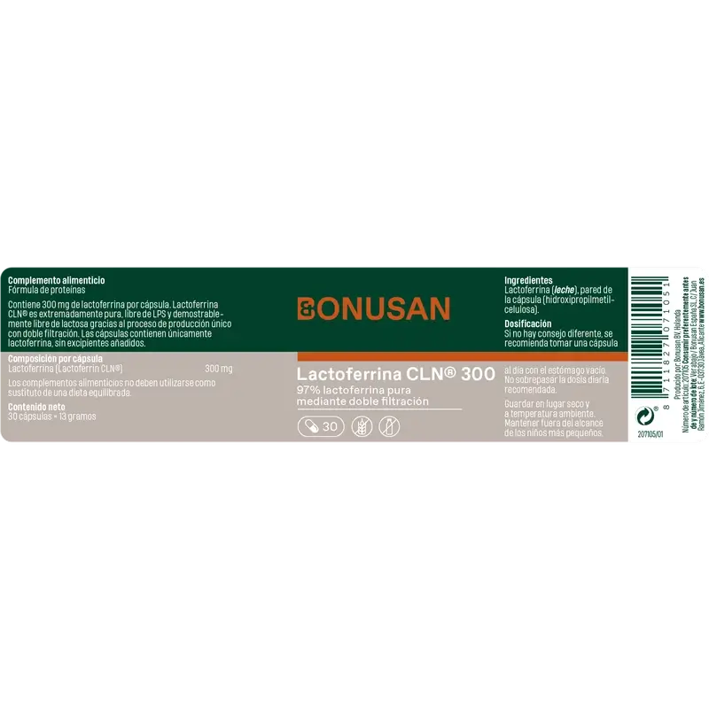 Bonusan Lactoferrin Cln® 300, 30 capsules