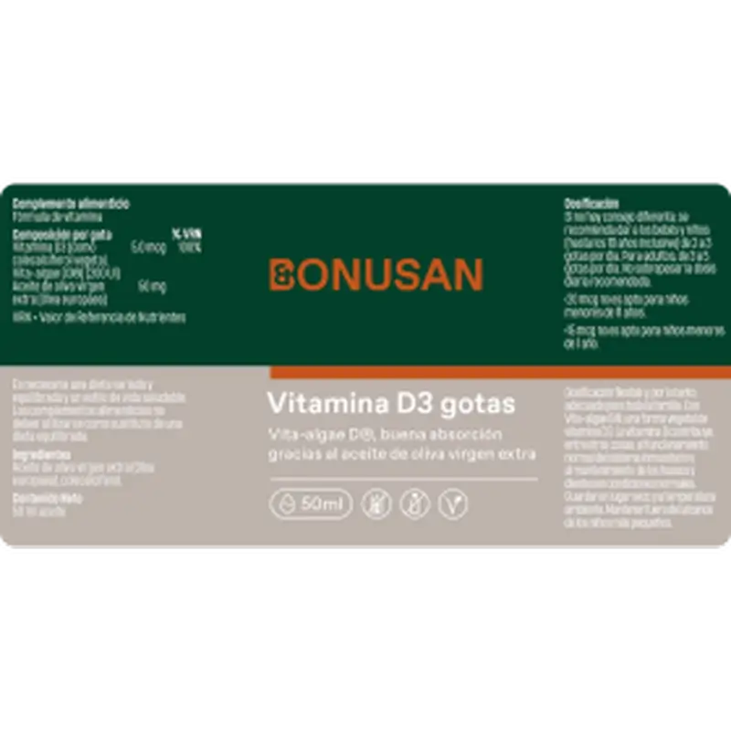 Bonusan Vitamin D3 Oil Drops, 50 ml