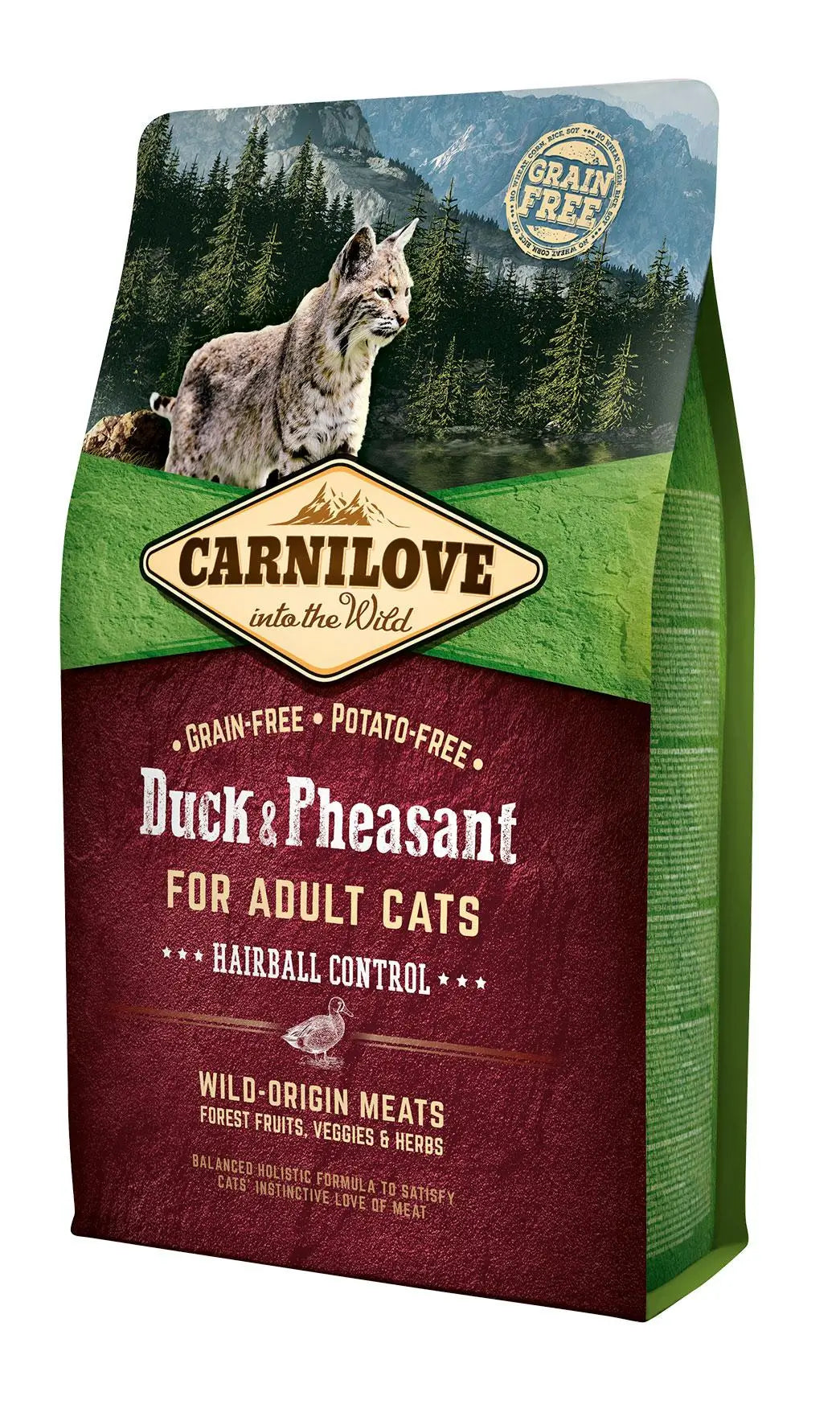 Carnilove Feline Chicken Duck Pheasant Hairball Control 2Kg cat food