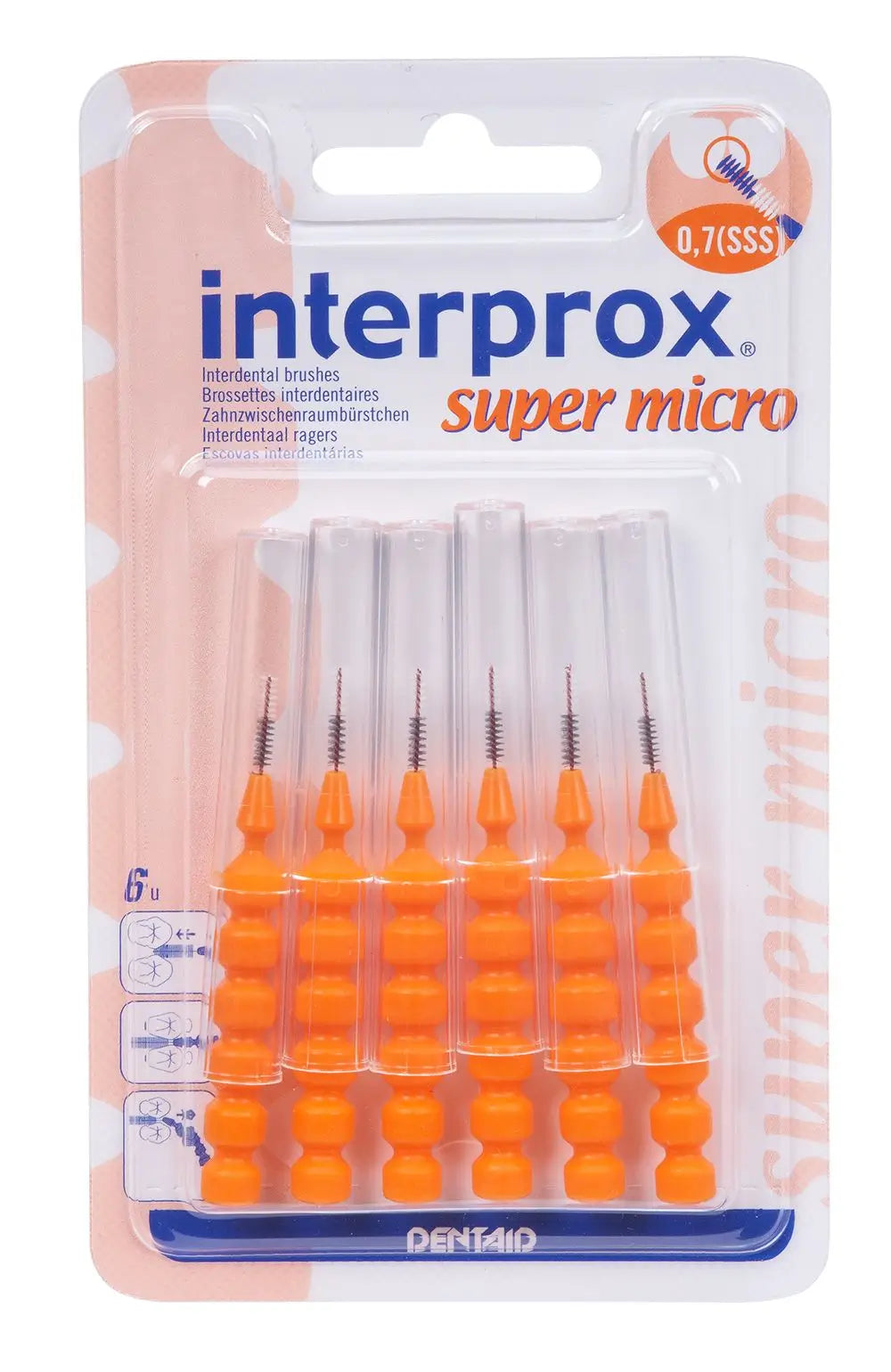 Interprox Interproximal Super Micro Toothbrush 6 pieces