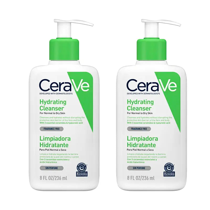 CeraVe Duplo Moisturising Cleansing Gel, 2 x 236 ml