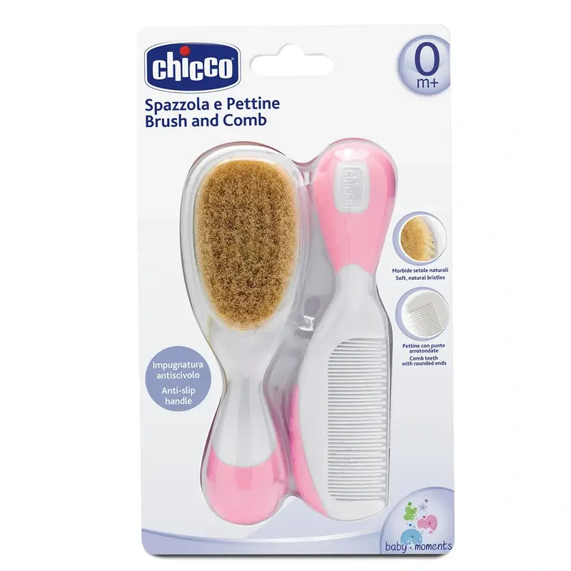 Chicco Comb & Brush Set Pink