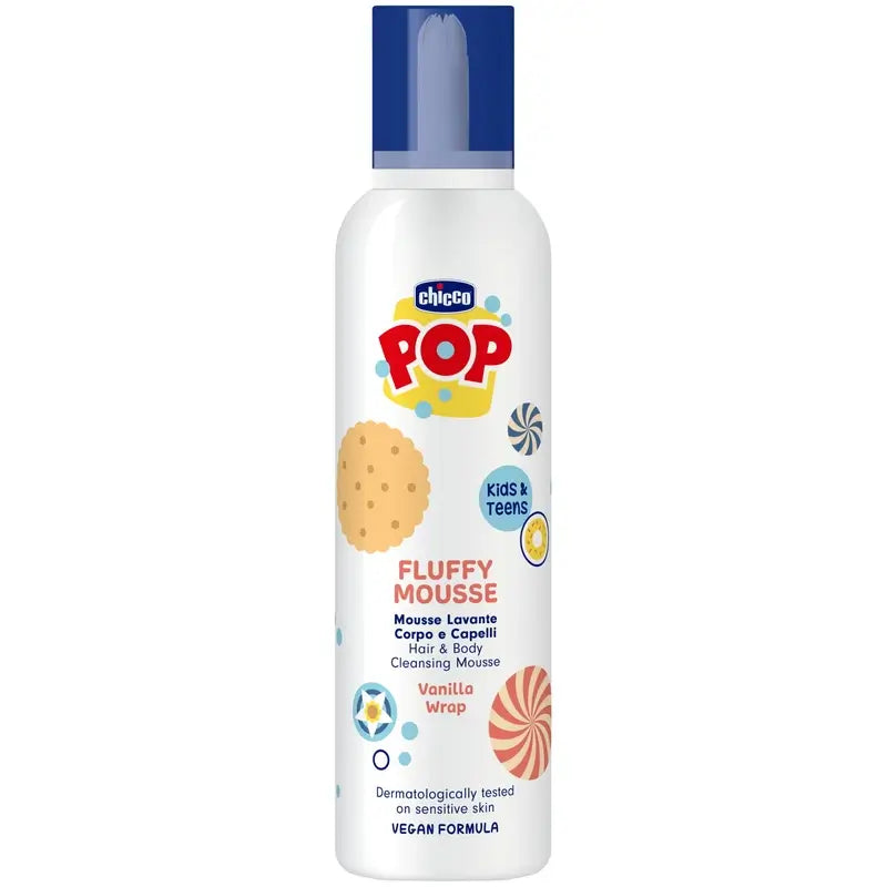 Chicco Pop Foam Body/Hair Vanilla 200 Ml
