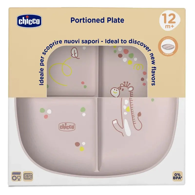 Chicco Dish With Compartments 12M+ Pink