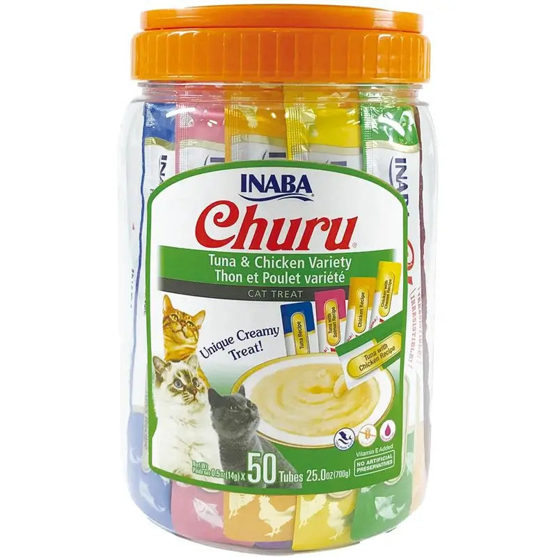 Churu Cat Tuna Chicken Tuna Varieties 50P Canister, 700g