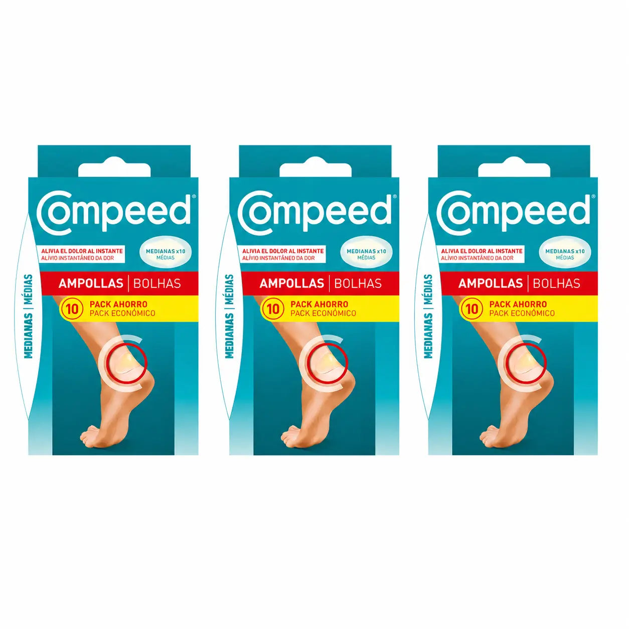 Compeed Medium Blister Plasters, 10 plasters, pack of 3