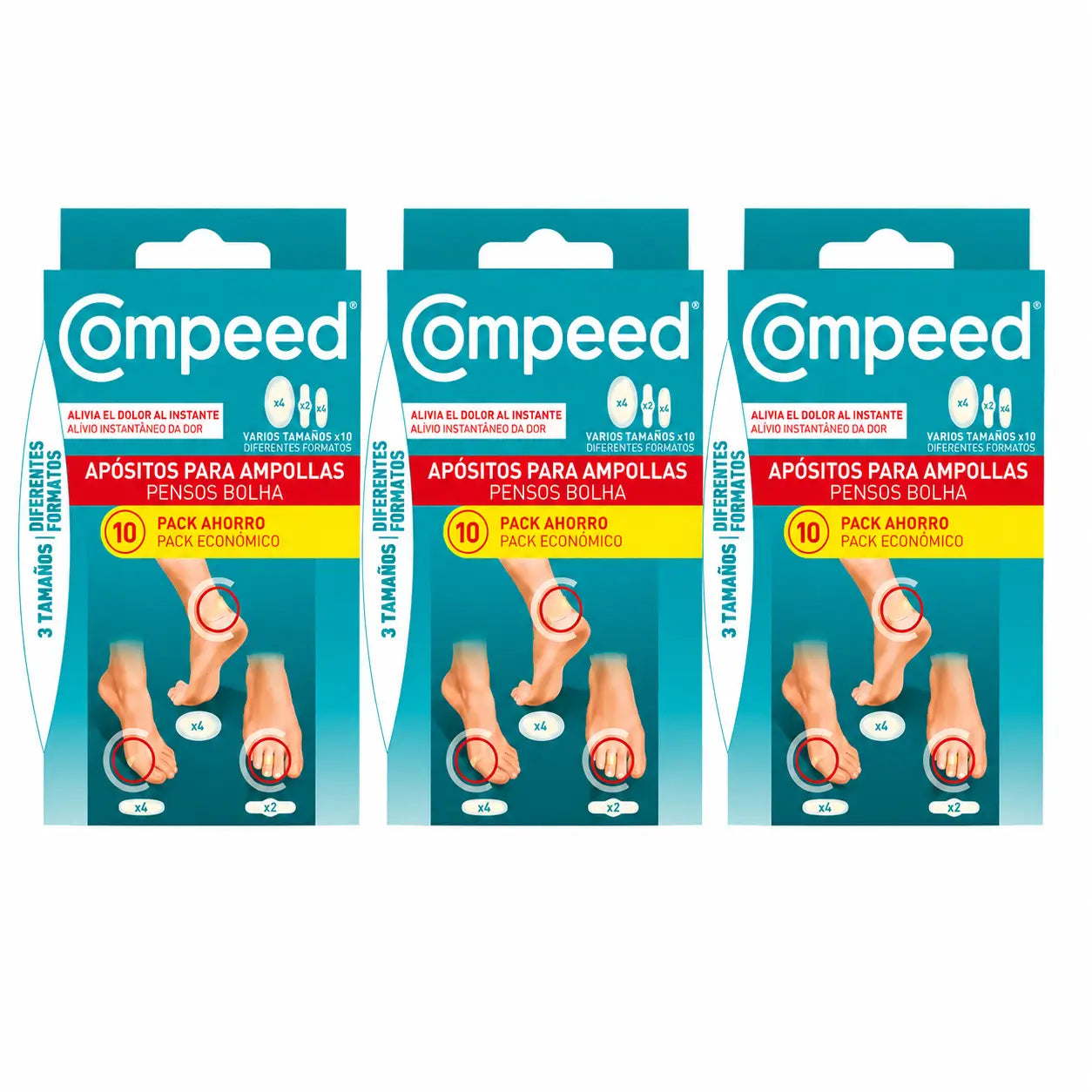 Compeed Blister Patches Mixed Pack, 10 patches, pack of 3