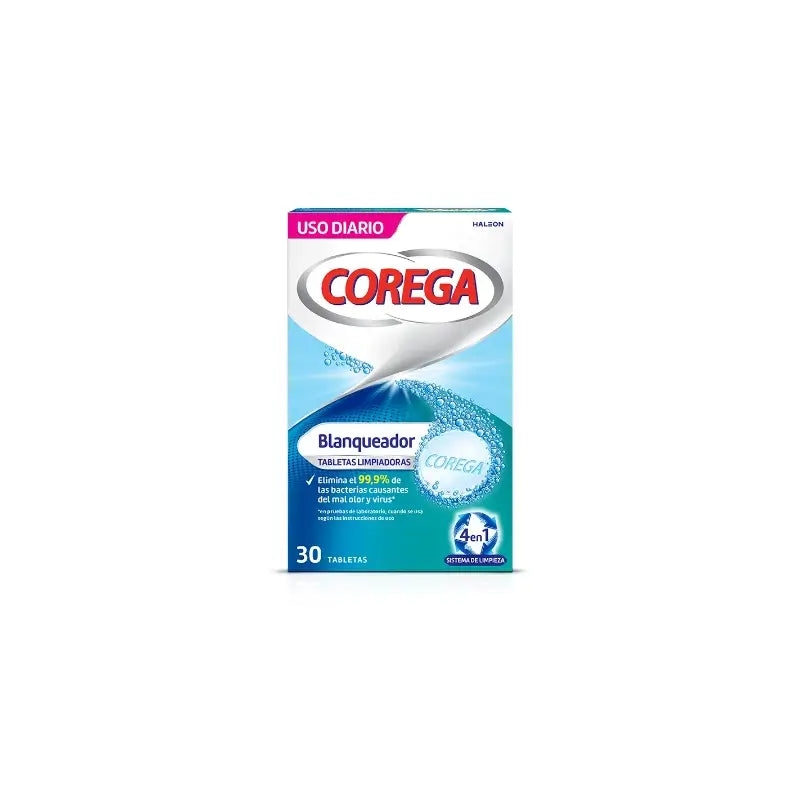 Corega Whitening Whitening Cleansing Tablets, 30 pieces