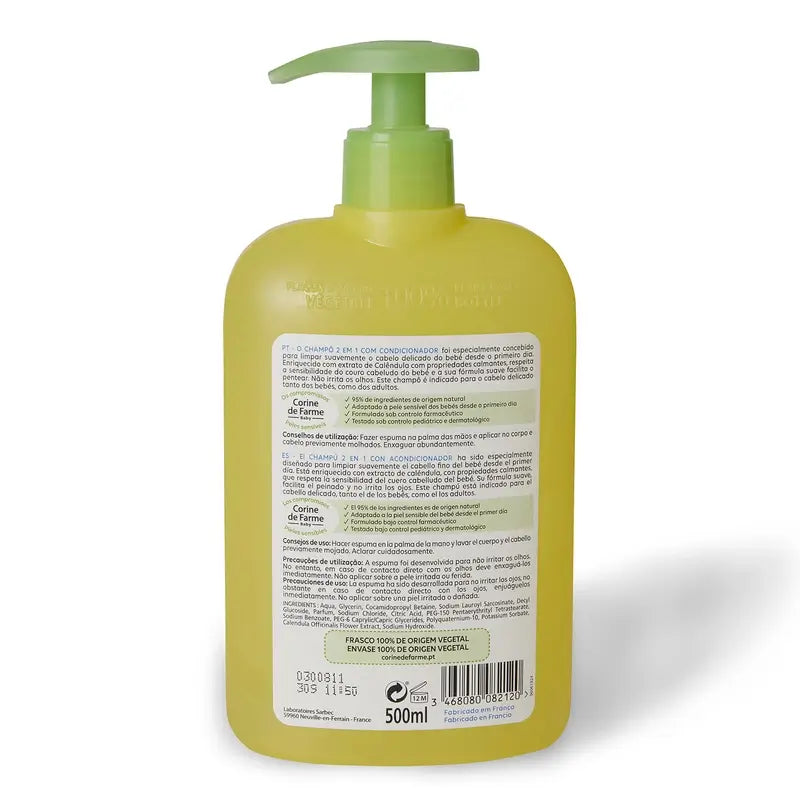 Corine De Farme 2 In 1 Shampoo With Conditioner Calendula , 500 ml