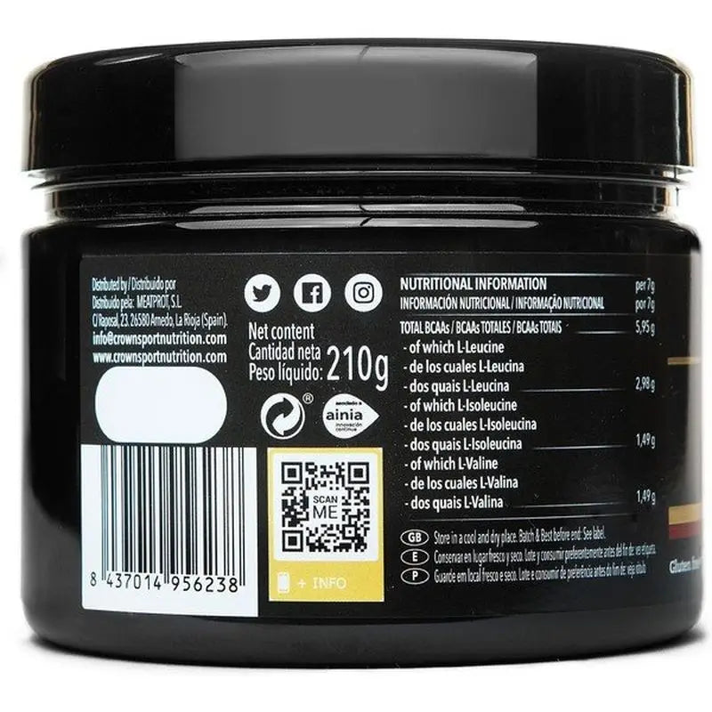 Crown Sport Nutrition Bcaas Instant Lemon , 210 g (30 servings)