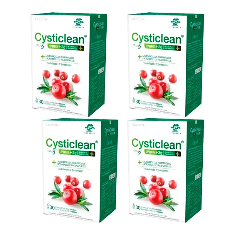 Cysticlean Prob-D Mannose 240 Mg Pac, Pack 4 x 30 sachets