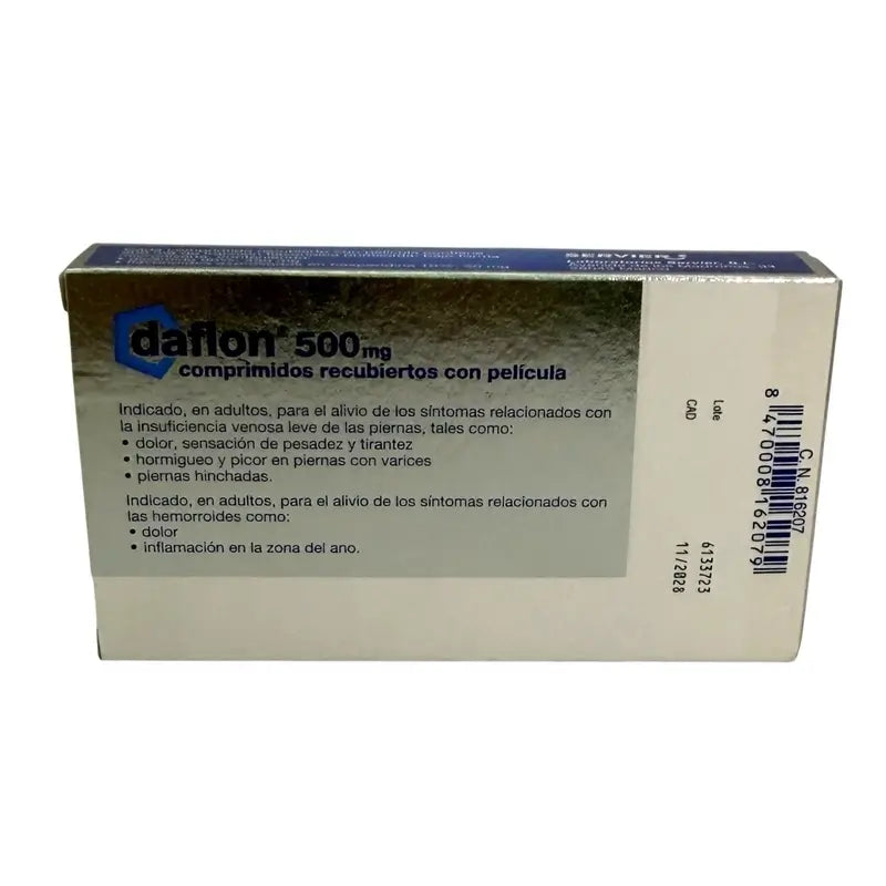 Daflon 500 mg 30 film-coated tablets